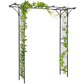 Garden Trellis Arch 82''Steel Elegant Scrollwork for Weddings & Gardens Brown Garden Trellis Arch 82''Steel Elegant Scrollwork for Weddings & Gardens Brown