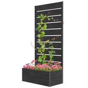 Trellis Planter for Climbing Plants, Raised Garden Bed with Trellis, Planter Box for Outdoor, 28.25" x 15" x 59", Black Trellis Planter for Climbing Plants, Raised Garden Bed with Trellis, Planter Box for Outdoor, 28.25" x 15" x 59", Black