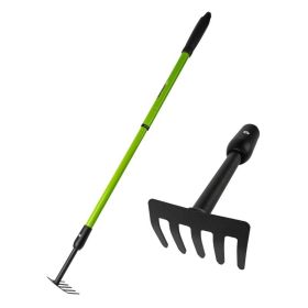 Telescopic Handle Five-tooth Rake (Option: 1pc) Telescopic Handle Five-tooth Rake (Option: 1pc)